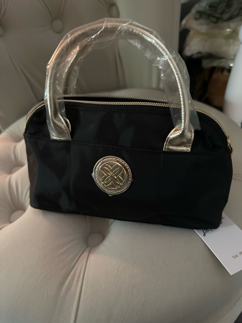 Lilly Pulitzer Black Crossbody Bag with Gold Accents -NWT